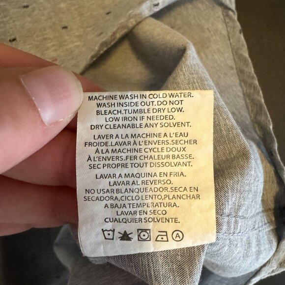 Molokai Gray Printed Short Sleeve Button Up Shirt, Casual Wear, Size Large - Picture 6 of 8